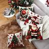 Christmas Tree Pattern Christmas Cushion Cover Plush Throw Pillow Cover  Holiday Decor