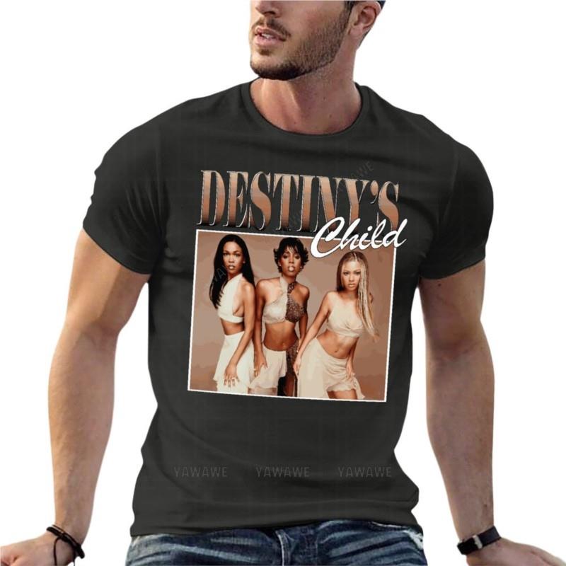 Destinys Child Vintage Oversize T Shirts Fashion Unisex Clothing Cotton Streetwear Plus Size Top Tee