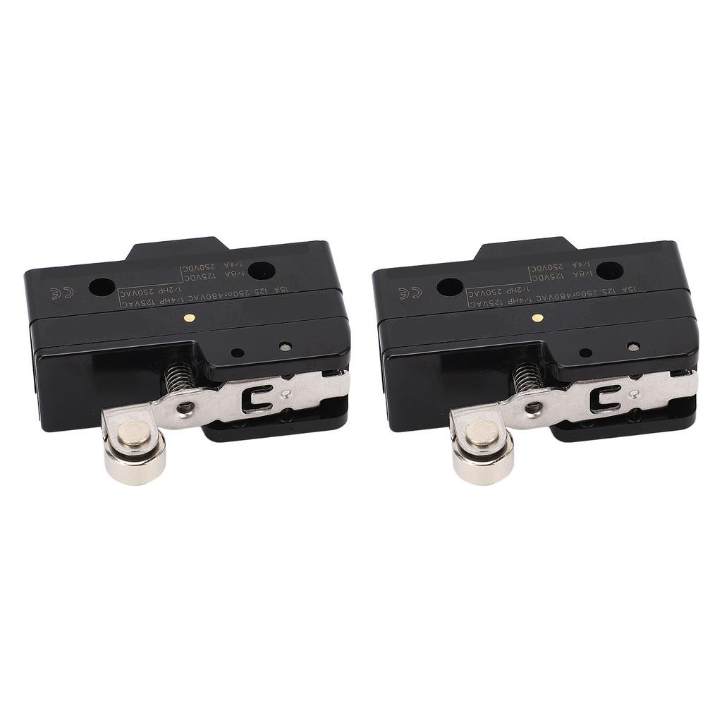2 Pcs Micro Limit Switch 160OF 42RF 2.7PT 2.4OT 0.5MD 30.2OP 32.5FP NO NC Roller Lever Limit Switch 250VAC