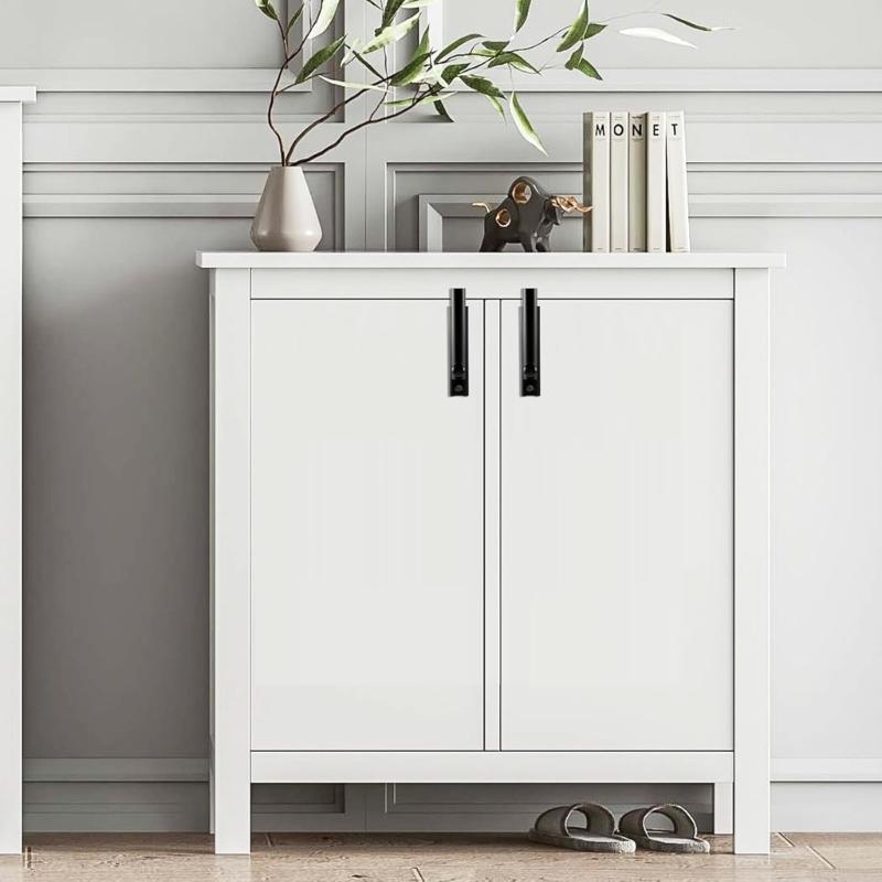 Multifunction Sliding Door Security Lock Iron 90/180 Degree Mounting Option Double Door Sliding Bolt Lock for Household Use