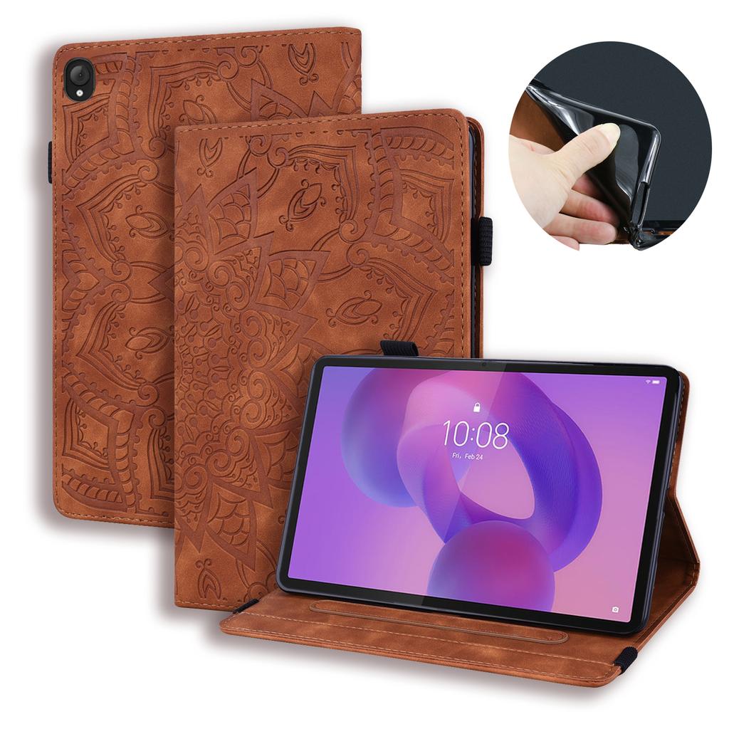 Für Lenovo Tab K10C/E10C Tablet Hülle Kartenfächer Lederhülle Blumenmuster