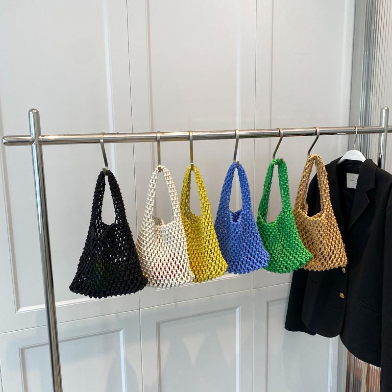 Летняя полая сумка-тоут ярких цветов Yogodlns для женщин — фото 11