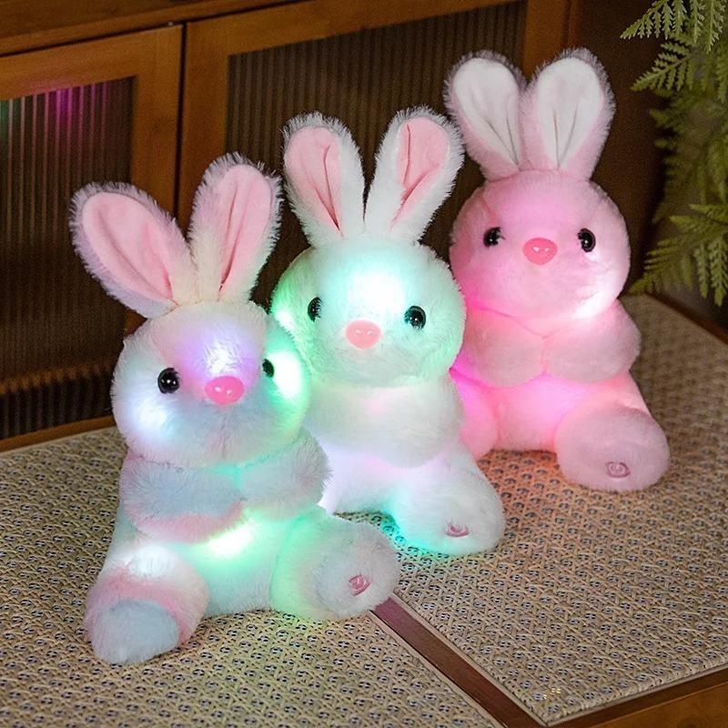 Soft Glow Bunny Plush Toy Cute and Adorable Stuffed Rabbit Perfect Gift for Children and Bunny Enthusiasts Easter Glow Feature
