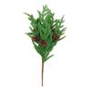 Simulated Pine Branch Faux Greenery Foliage Artificial Pine Sprig with Pine Cones Red Berries for DIY Wreath Home Vases Christmas Winter Parties