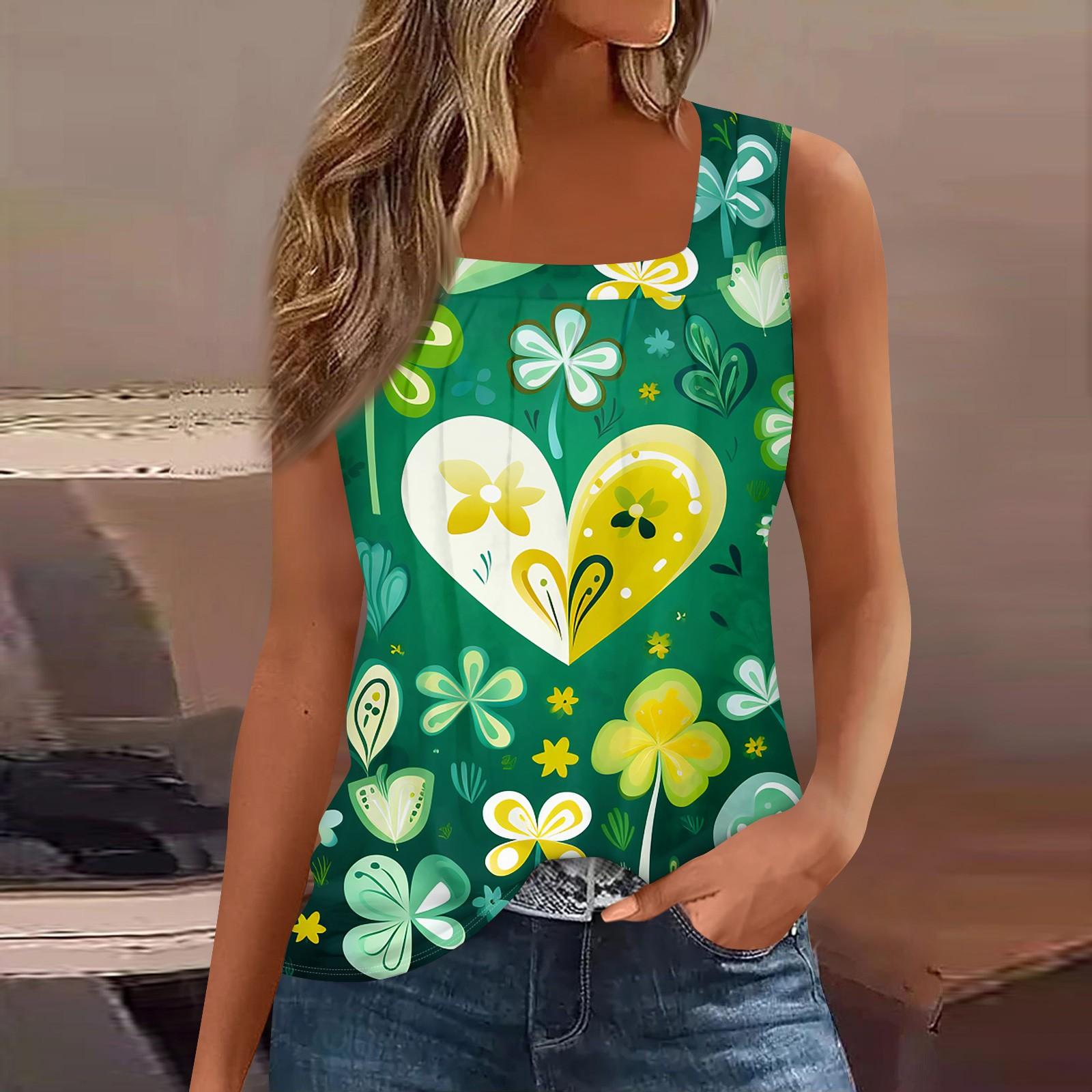 

Цветной блок с рюшами и квадратным воротником, женская майка в полоску, летняя повседневная рубашка без рукавов свободного покроя XL