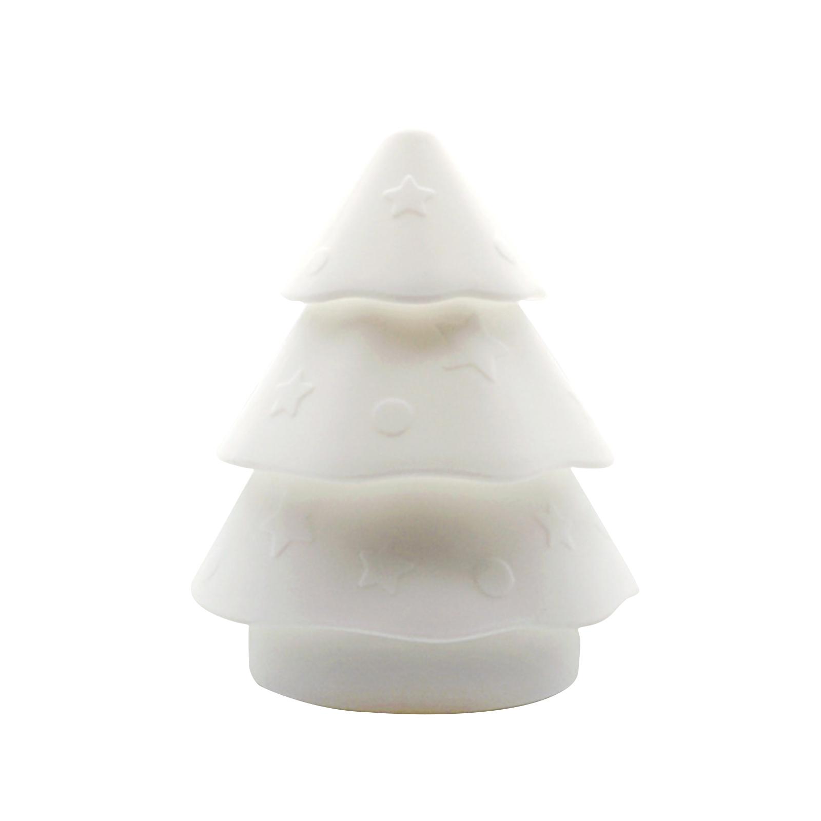 

Christmas Tree Silicone Pat Lamp Night Light Usb Rechargeable Silicone Colorful Atmosphere Light Creative Cartoon Table Lamp One Size белый