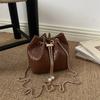 Fashion Woven Elegant Chain Bag for Women, Bucket Bag, Casual and High-end Single Shoulder Crossbody Bag