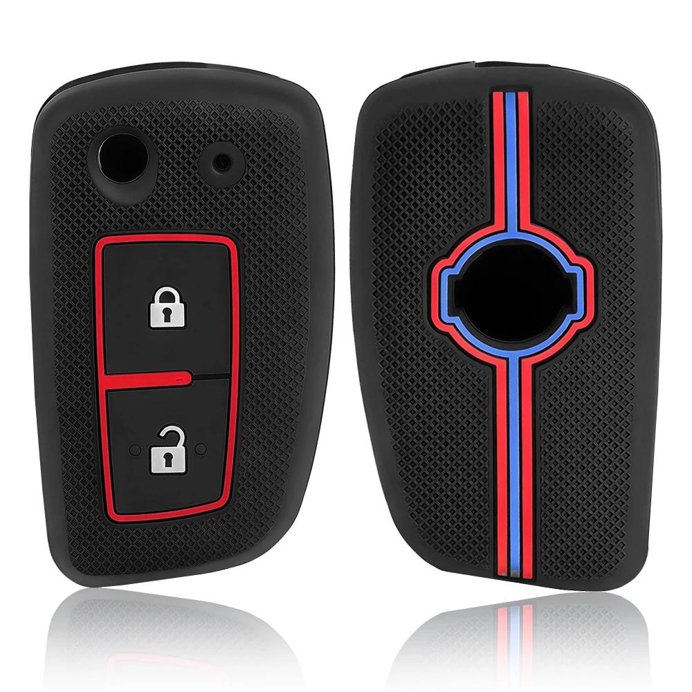 Car Key Fob Cover Case Cap For Nissan Sunny Qashqai J11 X-Trail Murano Kashkay Juke Flip Folding Remote 2Buttons Silicone Case