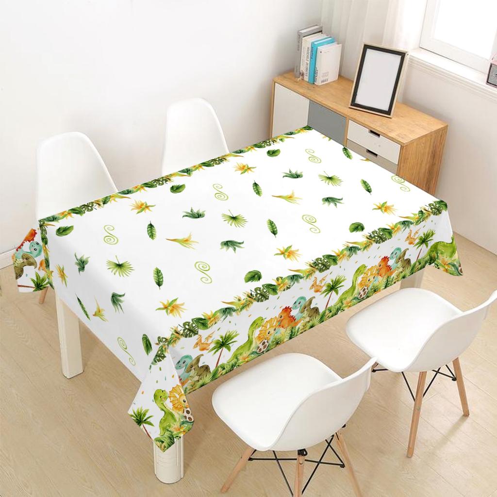 Dinosaur Birthday Disposable Tablecloth Birthday Party Decor Kids Boy Baby Shower Jungle Dino Party Table Cover Supplies Favors