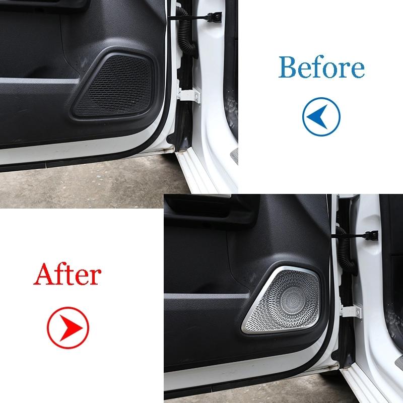 For Mercedes Benz B GLB Class W247 X247 Alloy Car Door Panel Loudspeaker Pad Speaker Cover Trim Frame Sticker