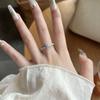 Beautiful and unique Simple fresh aquamarine pigeon rings for women  fashion trend Simple ring adjustable high-end