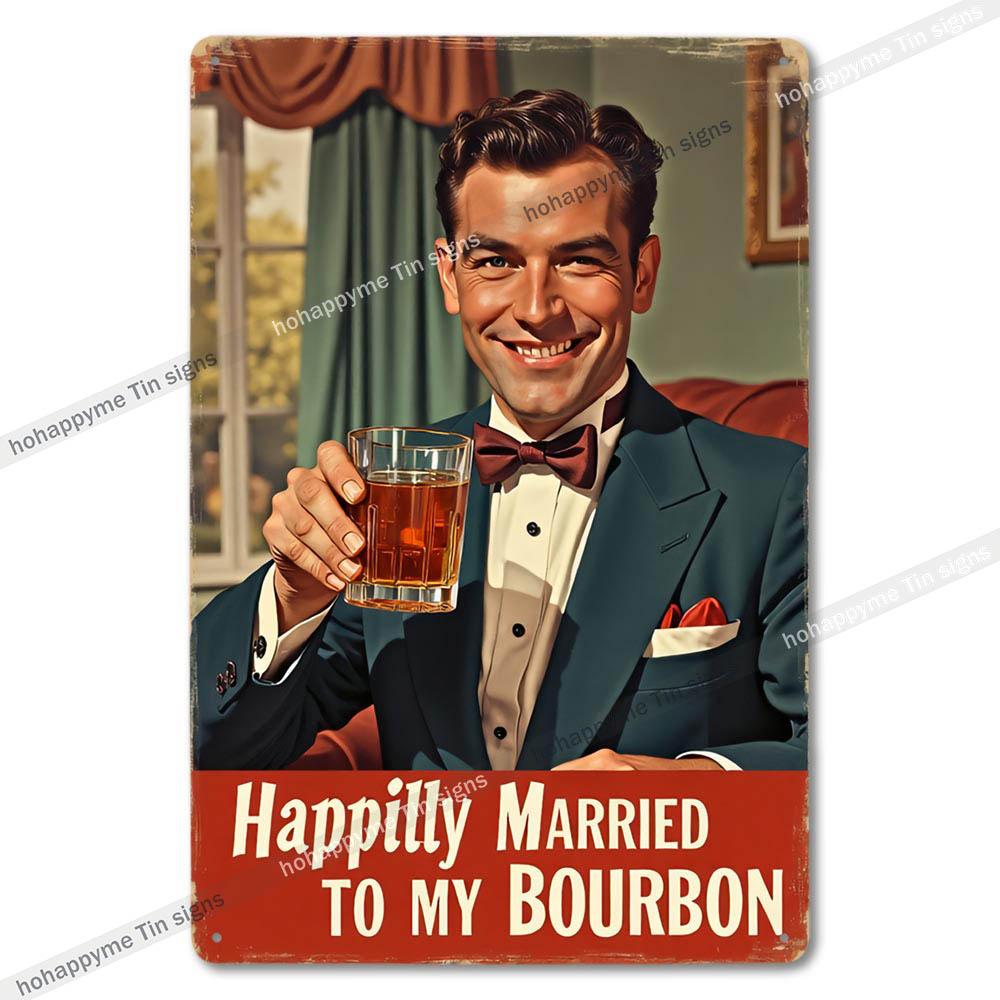 Retro Alkohol Blechschild Metall Vintage Plakette Bar Wandkunst Küche Wohnzimmer Schlafzimmer Party Dekoration