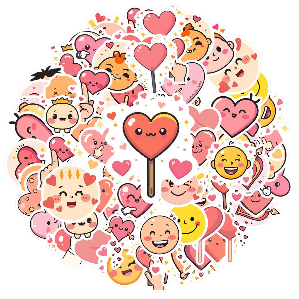 Playful Cute Faces Decals Whimsical Emotions Teacher Reward Stickers Stickers For Phone Fridge Car Sticker