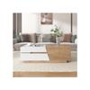 Table basse extensible, table de salon avec tiroirs, table d'appoint avec structure en blocs de couleur