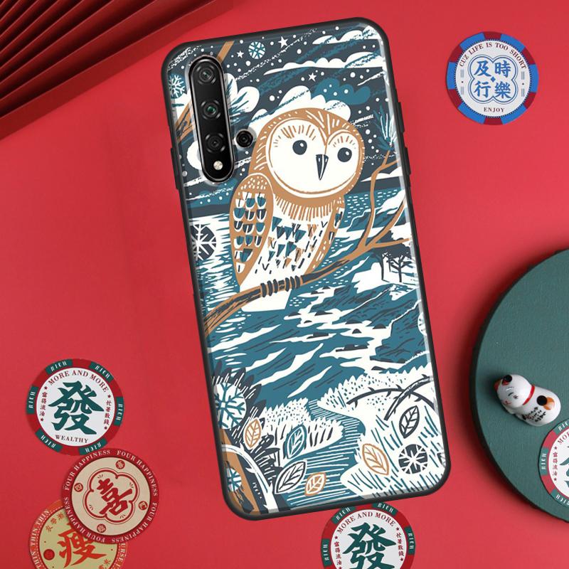 Cute Owl Cartoon For Huawei P60 Pro P30 P40 Lite Nova Y61 Y91 Y90 Y70 Y60 Y72 12s 12i 11i 7i 8i 9 10 SE Case