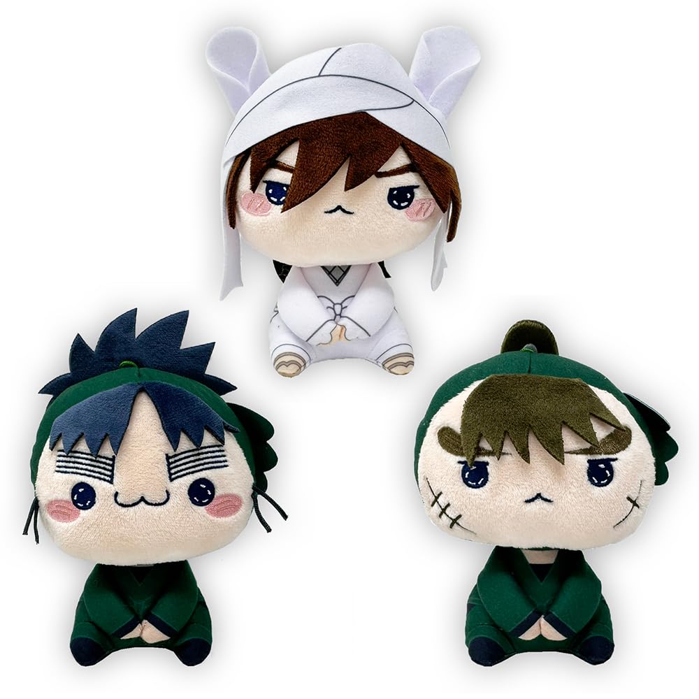 

Nintama Rantaro the Movie: Dokutake Ninja Corps Strategist Mochipiko Plush Toy IV, Approx. 15cm, with Toy Diamond (Set of 3)