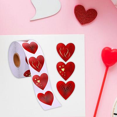 Romantic Heart Stickers for Wedding and Crafts