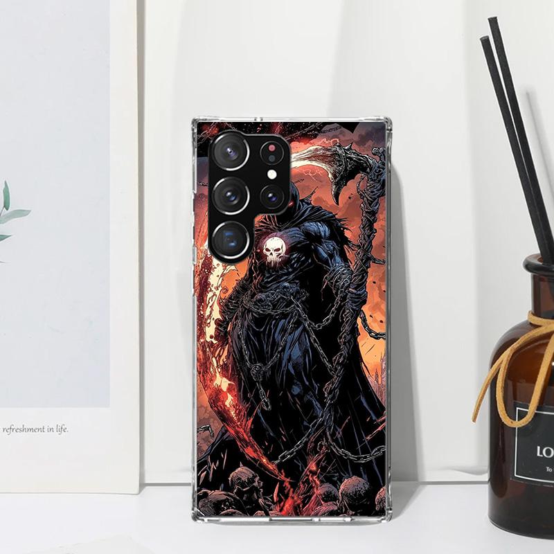 Death Grim Reaper Skull Scythe Phone Case For Samsung Galaxy S26 S25 Edge S24 FE S23 S22 Ultra S21 Plus S20 + Art Fundas Back Co
