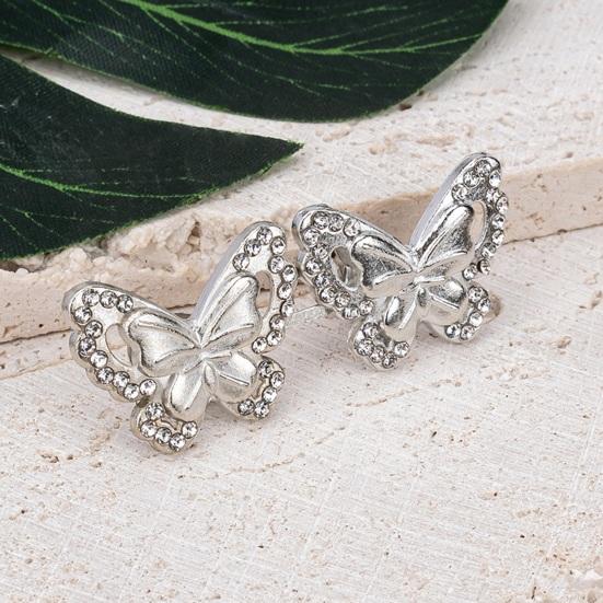 Umbra Studio 2 Pairs Butterfly Waist Tightener Pins, Detachable No-sew Pants Tighteners, Rhinestone Metal Pins for Jeans Trousers Skirts Loose