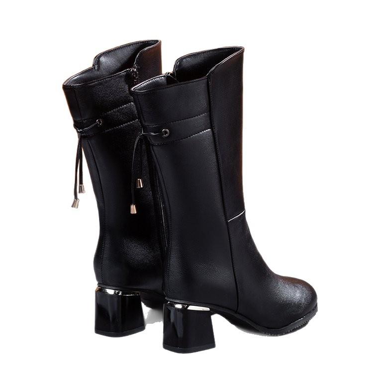 Martin boots shoes women's new thick heel high heel comfortable versatile boots women's knee boots women's shoes