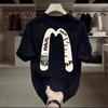 Trendige Marke Kurzarm Reines Baumwoll Herren T-Shirt mit Aufdruck Trendiges Vielseitiges Rundhals-T-Shirt für Damen und Herren Herren