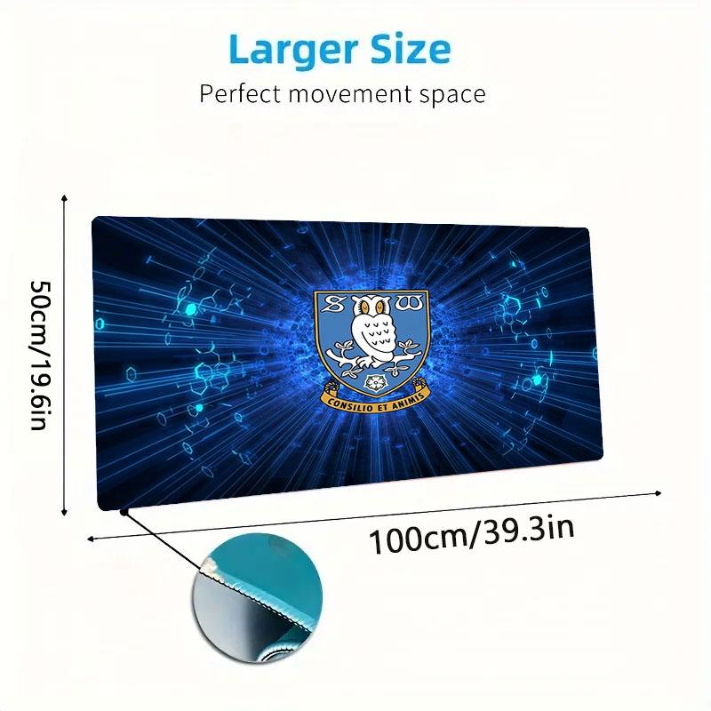 Sheffield Wednesday Logo Large Size Mouse Pad Large Gaming Table Cushion Non-slip Laptop Tablet Big Mousepad XXL Mat Mini PC Playmat With Lock edge