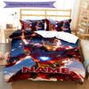 3pcs Iron Man2 Cover Set - Personalized Name, HD Printed Bedding with 1 Cover and 2 Pillowcases - Perfect for Home Decor, Easy Care