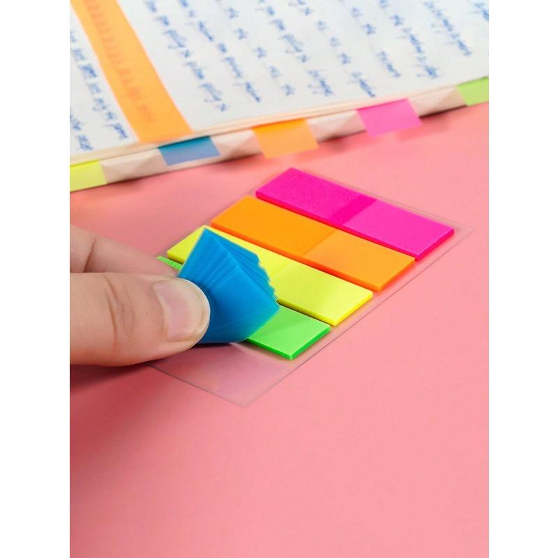 Multicolor 100 Sheets Sticky Note Pad, Self-Adhesive Index Tab Flags Page Marker Memo Pads Back To School