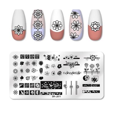 Plantilla de estampado para decoración de uñas, placa de imagen diseñada