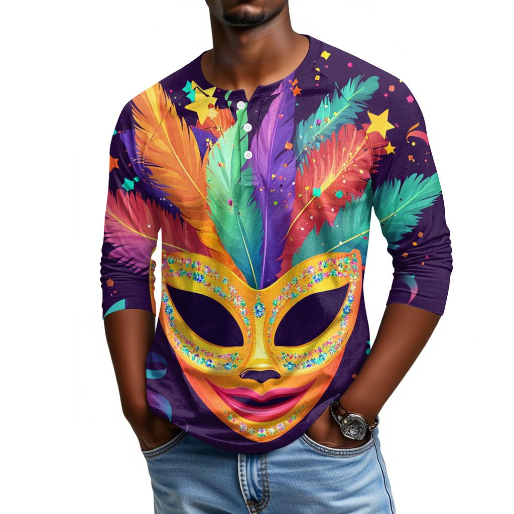 Men's Raglan Sleeve Three-quarter Sleeve Top