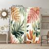 2 pcs   versatile polyester transparent curtains for home decoration Pink Tropical Palm for use in bedrooms and living rooms