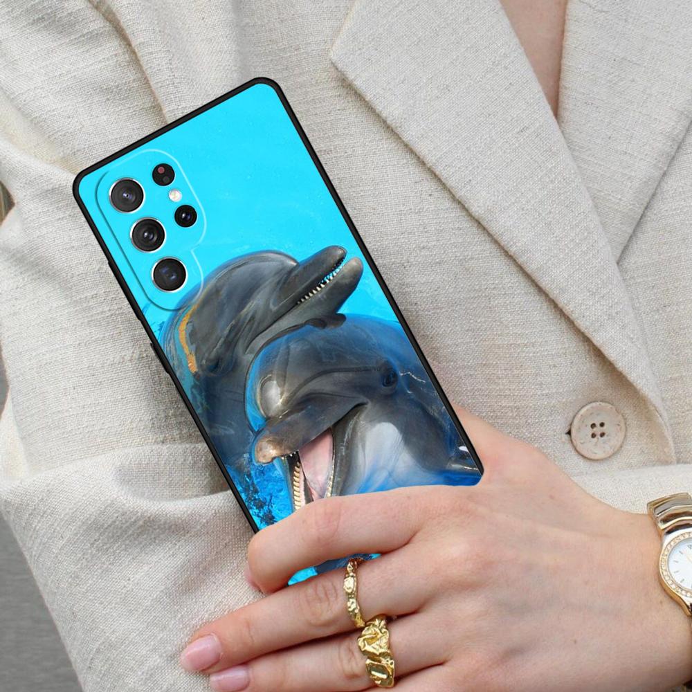 Meeresbewohner Süßer Delfin WEICHE Handyhülle für Samsung Galaxy S26 Ultra S25 S24 S23 S22 S21 S20 Note10 Hülle