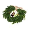 19.69in Xmas Wreath Decoration Heart Shaped Artificial Cedar Wreath with   for Front Door Home Winter Outdoor Indoor Holiday Decor