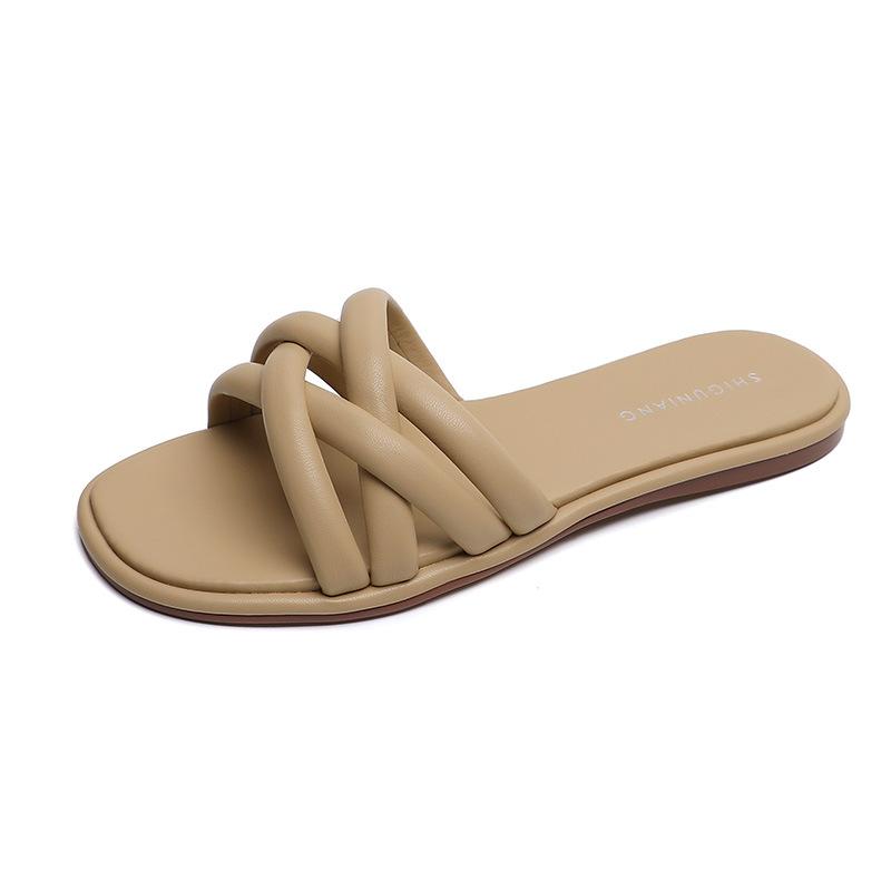 7468-22 Soft-soled Slippers Women's Summer Wear 2025 New Summer Pregnant Women's Flat-bottomed Cool Slippers