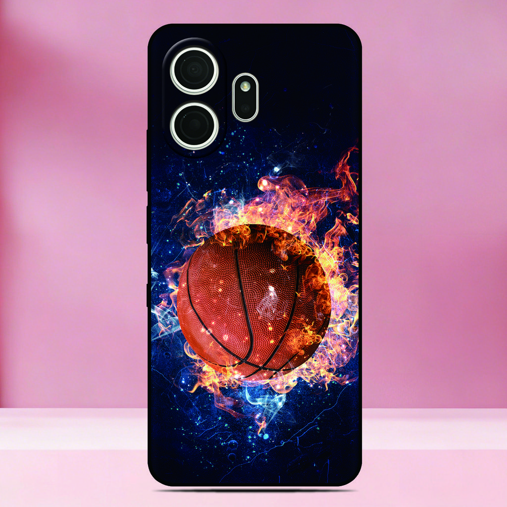 Basketball Sport Phone Case For TCL NxtPaper 70 Pro 5G Painted TPU Black Back Cover Soft Silicone Funda Screen Protector Film