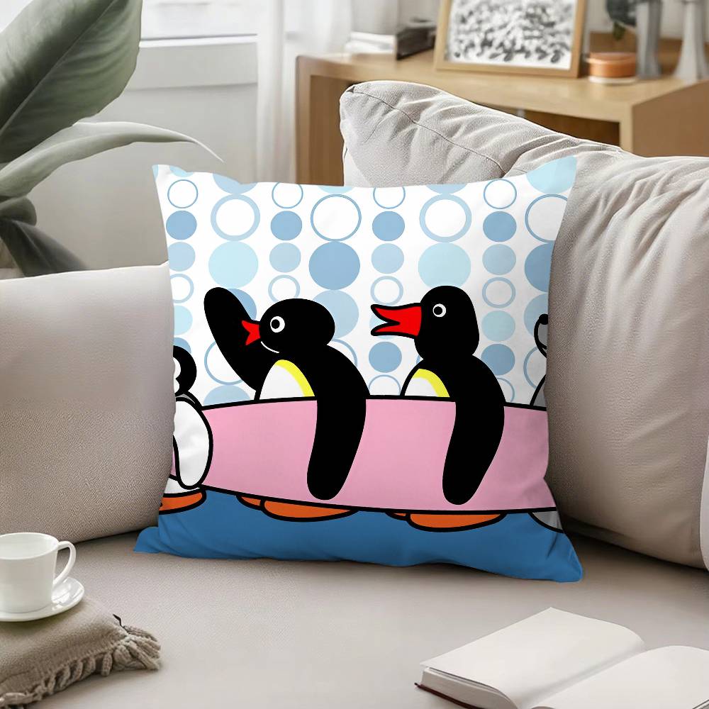 Мультяшный P-PinguS-P-ПингвинS-Фильм Наволочка С Рисунком Наволочка Для Гостиной Подушка Для Дивана И Декора Спальни 40cmx40cm