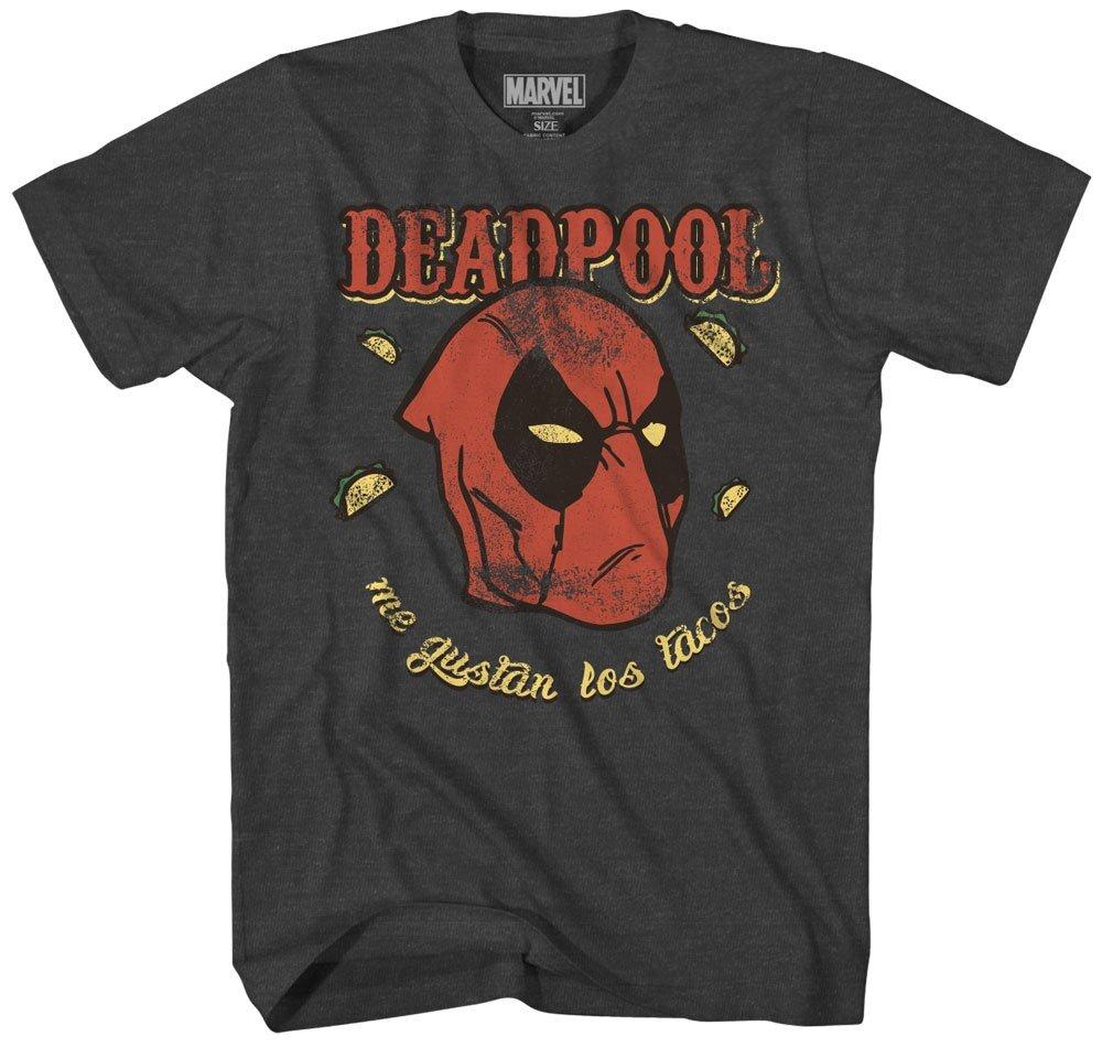 Deadpool Marvel Adult New T-shirt Me Gusta Los Tacos XXXL