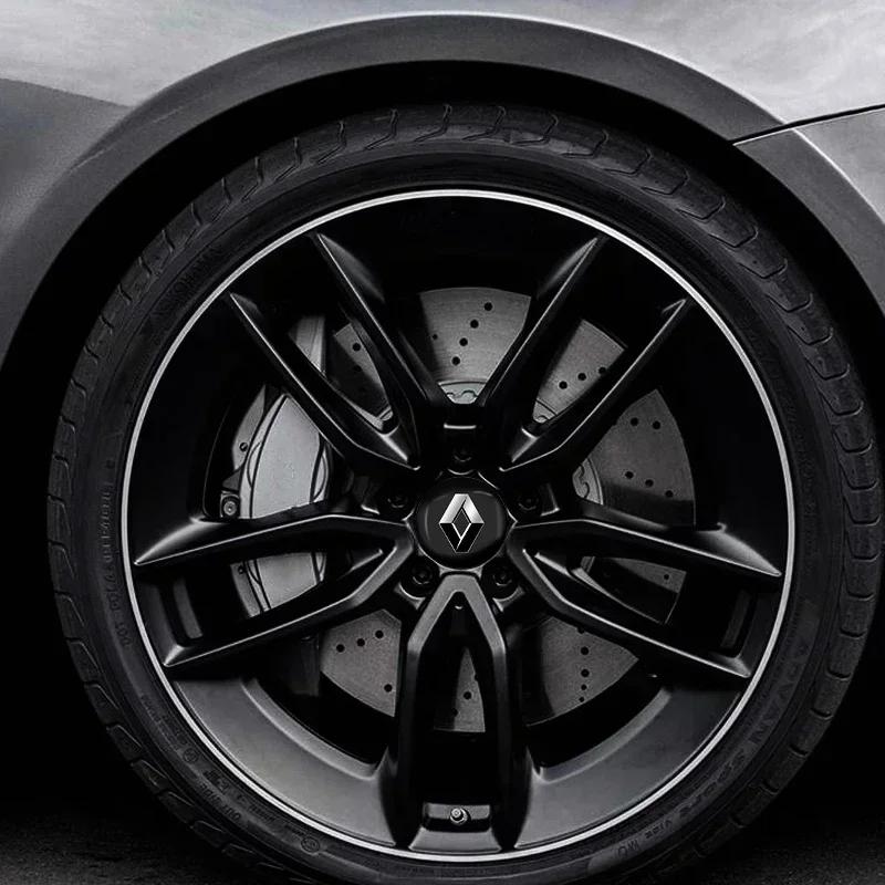 4pcs 56mm Car Wheel Center Hub Cap Badge Emblem Decal Wheel Sticker For Renault Megane 2 3 Duster Logan Clio 4 Scenic 2 Captur Z999