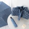 UV Protection Polka Dot Umbrella Automatic/Manual Dual Use Umbrella  for Daily Commuting