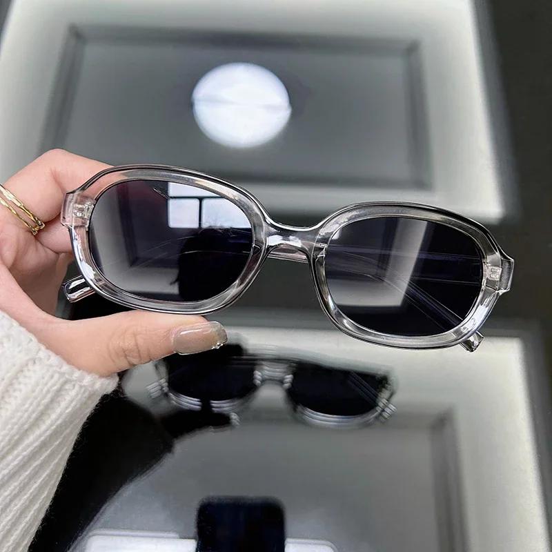 Vintage Ovale Sonnenbrille Damen Herren Mode Marke Retro Sonnenbrille Weiblich Männlich Punk Spiegel Rechteckig Designer