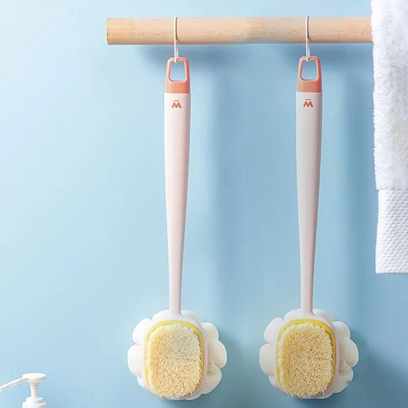 Badebürste Rücken Körper Bad Dusche Schwamm Schrubberbürsten mit Griff Peeling Peeling Haut Massagegerät Peeling Badezimmerbürste