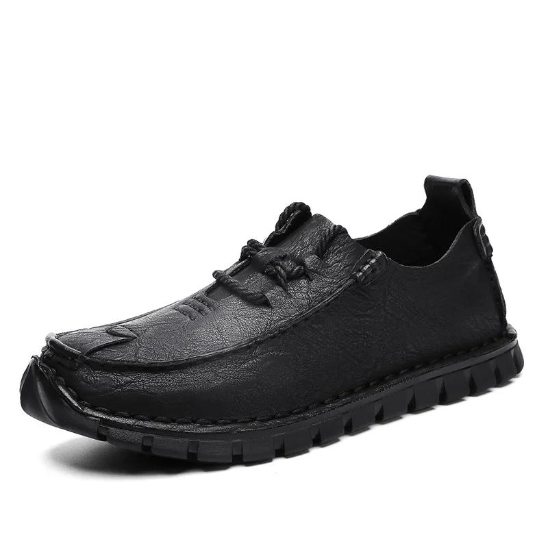 Business Formální Boty Hovězí kůže Ležérní Boty Zimní Muži Mokasíny Slip On Mokasíny Outdoor Tooling boty zapatos de hombre