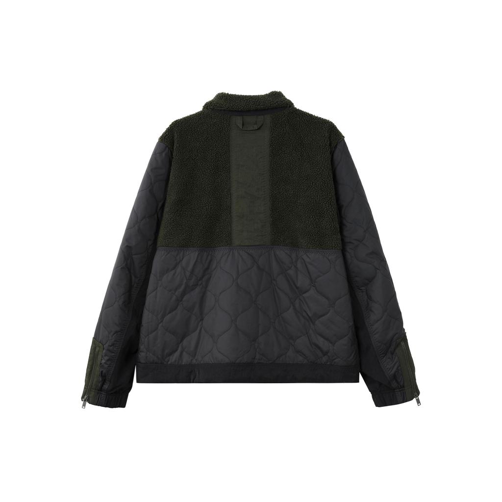 Nike Colorblock Warm Zip-Up Cotton Jacket Men Jackets Black BV4583-010