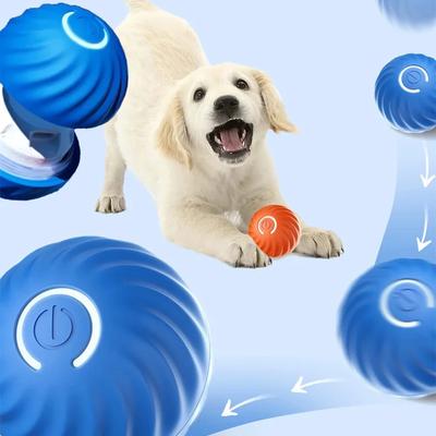 Balle intelligente pour chien, jouet électronique interactif pour animaux de compagnie, balle mobile, USB, rebond automatique, pour chiot, cadeau d'anniversaire, produit pour chat