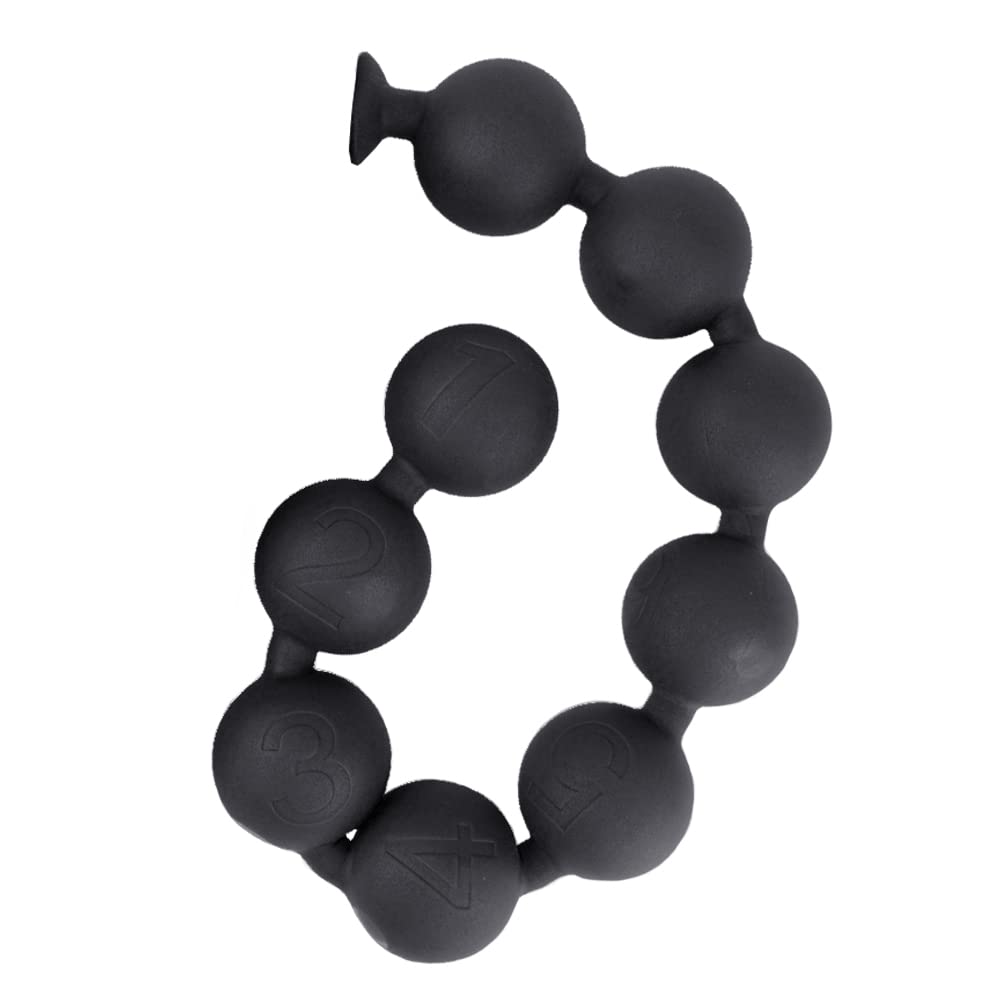 Anal Beads Anal Plug 9 Beads Silicone Black 6cmx65cm TaRiss's Multi-Purpose