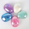 Glitter Oval Hair Brush Soft Bristles Scalp Massage Portable Travel Anti-static Mini Egg Shape Comb Kids Adults Hair Styling Detangling Brush