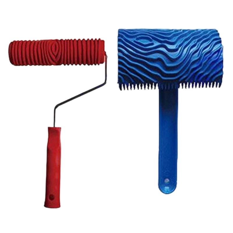 Gummiholz-Textur-Rolle mit realistischem Musterpräge-Malwerkzeug für einfache Wandkunst & Heimdekoration