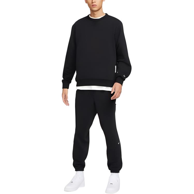 Nike Standard Issue Dri-Fit Crew Neck Quick-Dry Sports Long Sleeve Sweatshirt Men Sweatshirt Black FZ0221-010