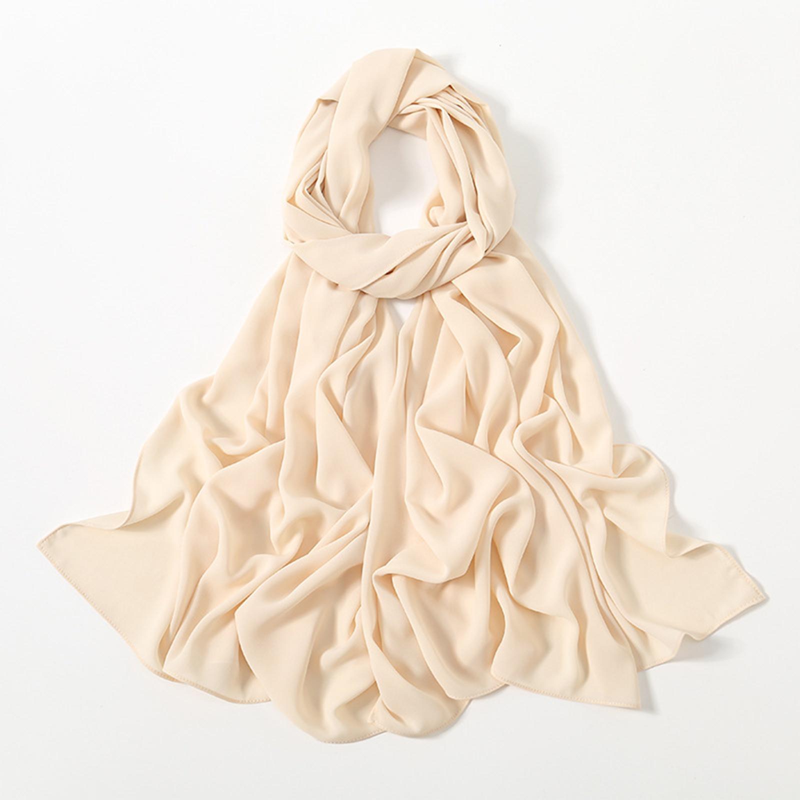 

Lightweight Soft Modal Scarf for Women Large Size Versatile Solid Wrap Shawl Comfortable Breathable Fabric One Size бежевый