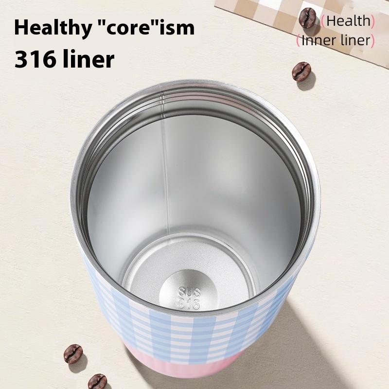 316 Stainless Steel Car Travel Mug Thermos Cup For  And Cold Dual Use Portable Tumbler With Handle Leakproof Design Daily